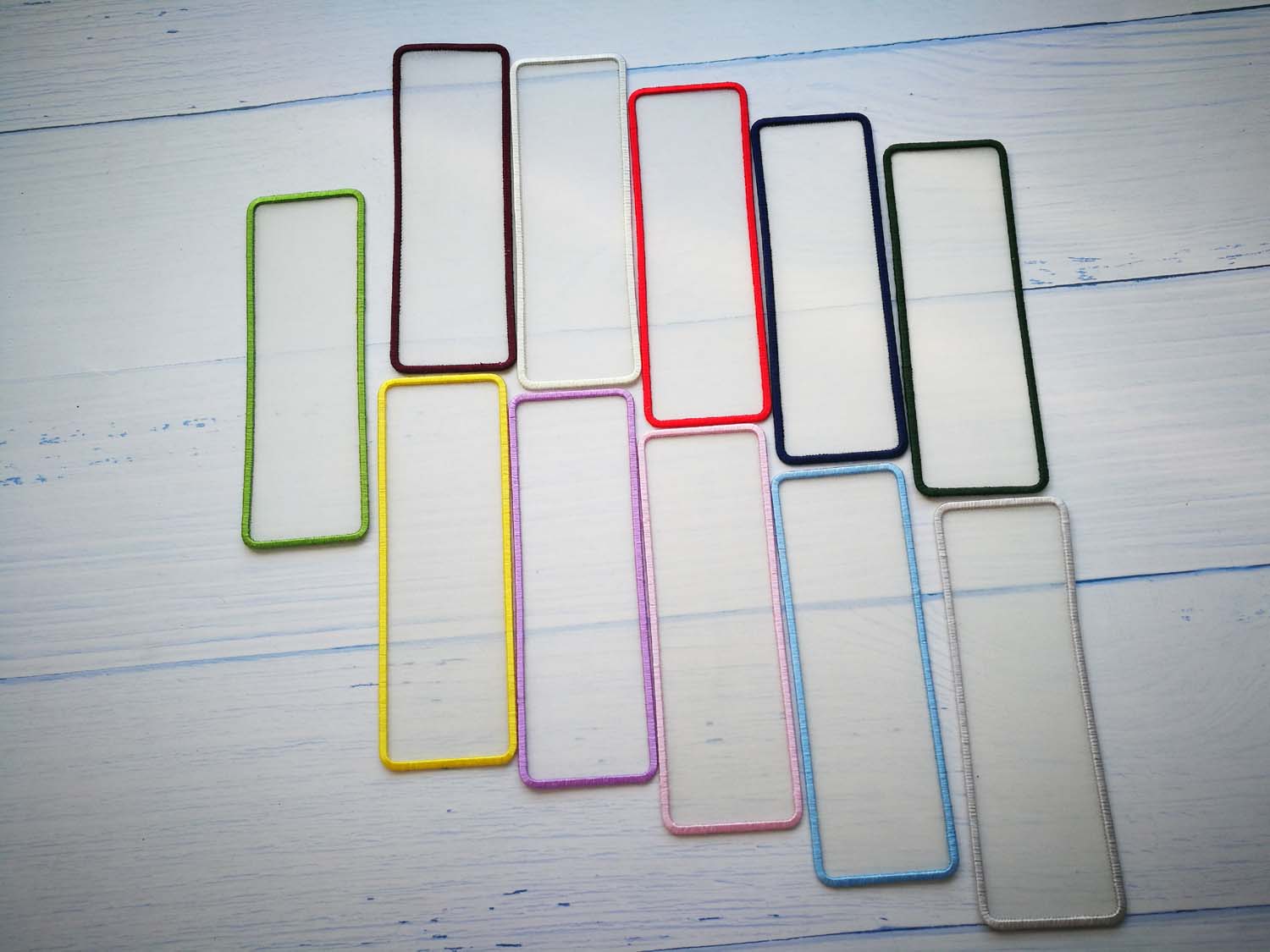 秭薇苑手工双面绣手绘用diy材料长方形书签包边款半成品 一个装