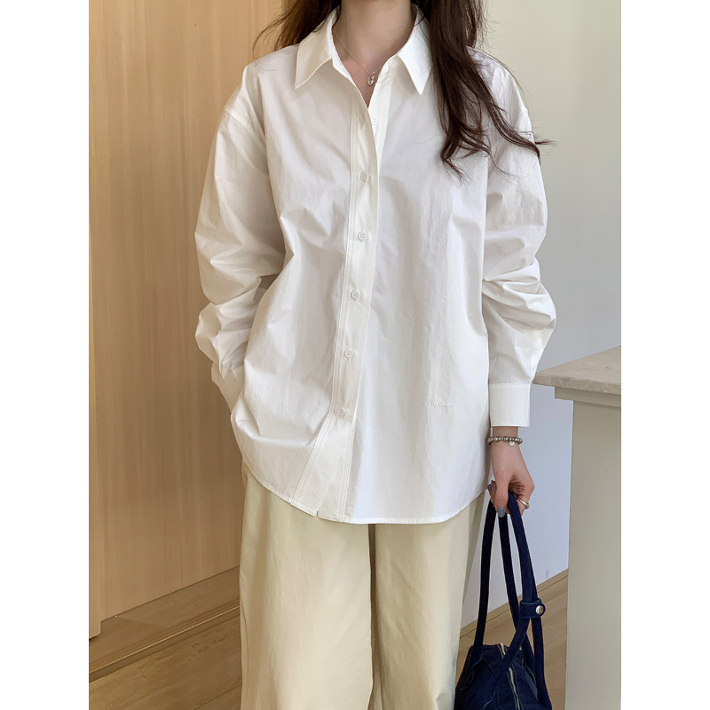 2025秋季新款慵懒风长袖衬衫女