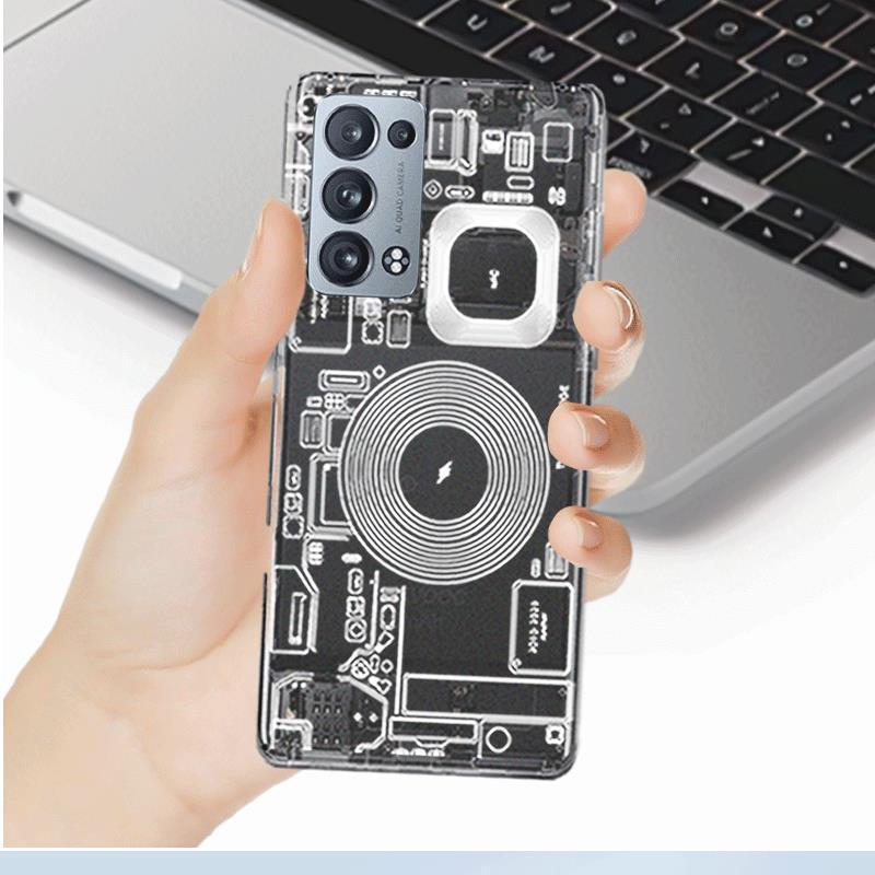 适用OPPOReno6Pro+塑料后盖替换