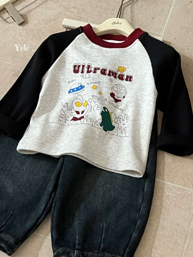 HCB实体品牌奥特曼300g磨毛打底衫T恤小男童装深秋冬90-130