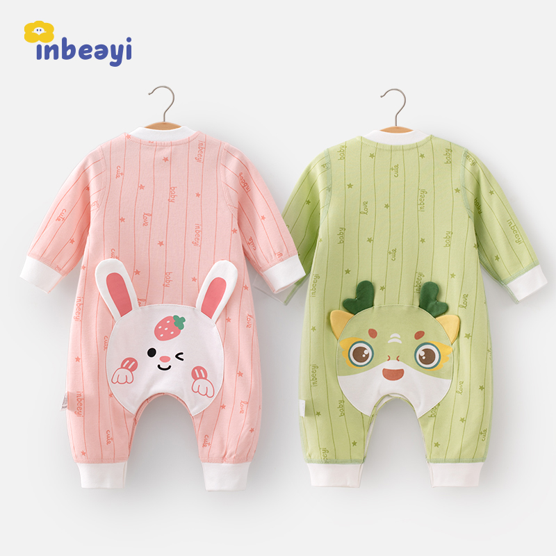 婴蓓依婴幼儿纯棉超萌外出爬服