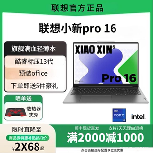 Pro16 小新 笔记本电脑酷睿轻薄便携办公大学生游戏 联想 Lenovo