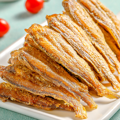 香酥小黄鱼干炭烤酥脆网红小吃货海味小鱼仔干零食即食黄花鱼海味
