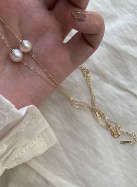 锁骨链不褪色高性价比天然珍珠