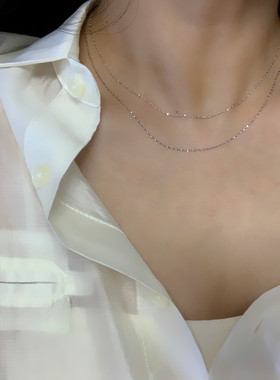 锁骨链S925纯银细碎闪耀满天星女