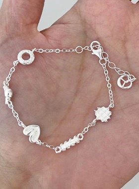 女款面包脑袋手链S925纯银设计感