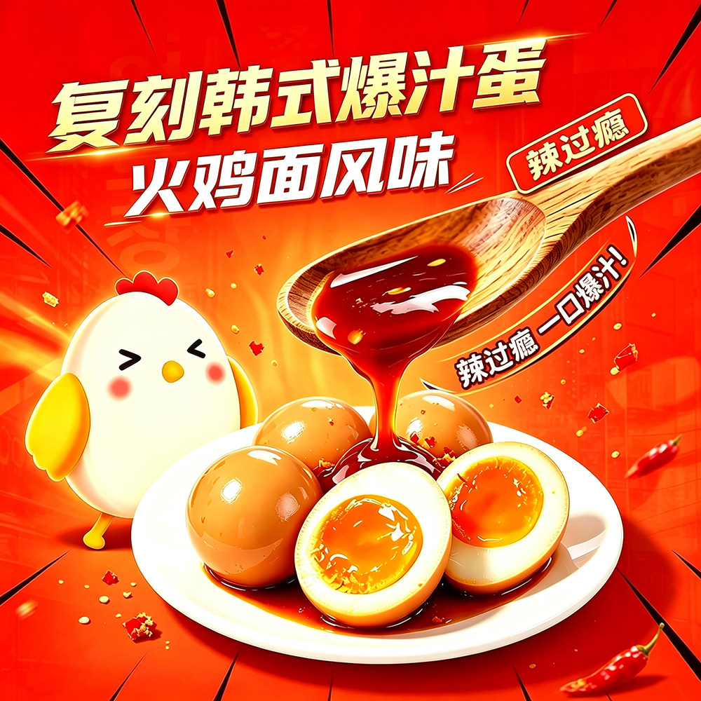 亲兮火鸡面味溏心蛋流心温泉蛋富硒五香卤蛋休闲解馋零食泡面搭档