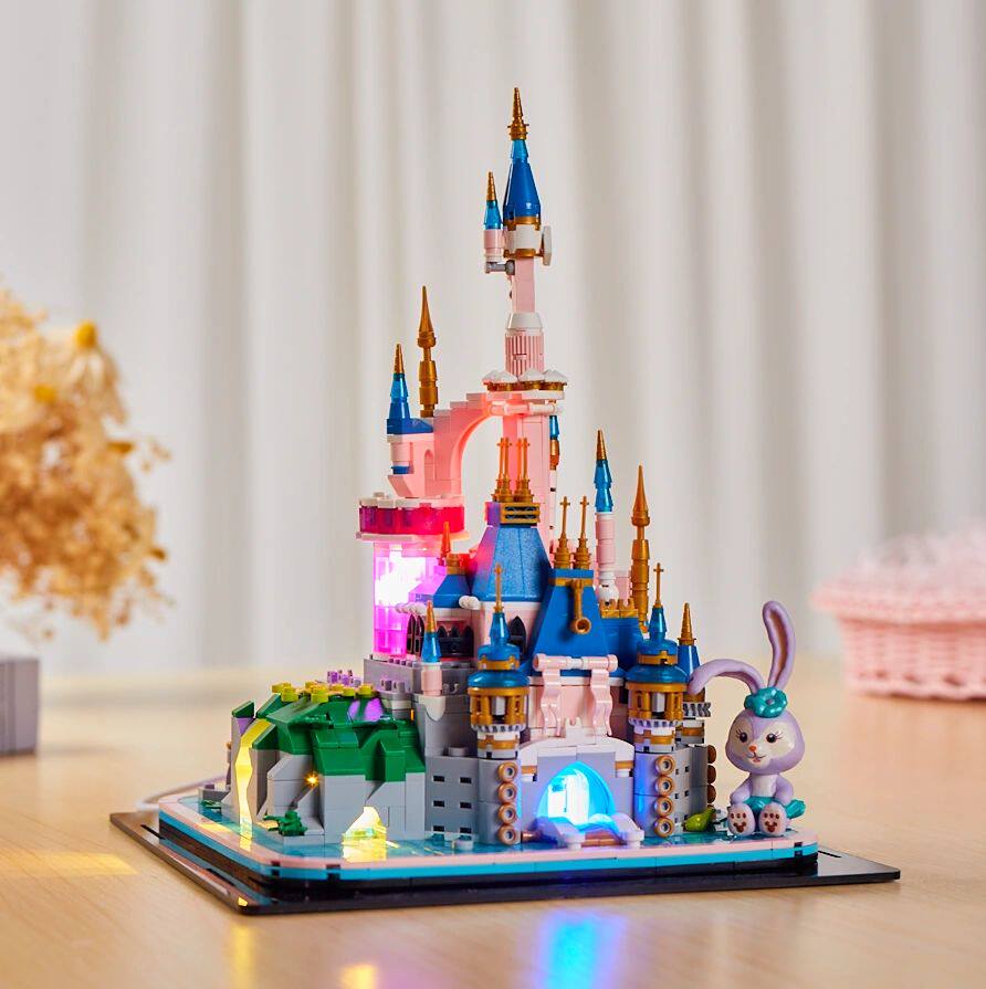唯乐创想公主城堡月光之城拼装积木女孩童生日礼物diy益智玩具