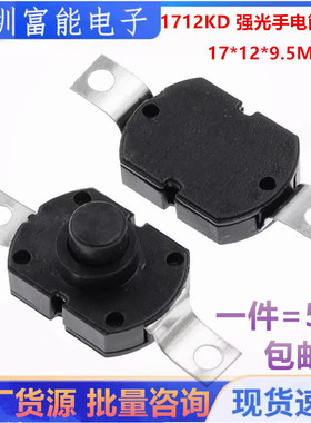 1712KD 强光手电筒开关 17*12*9.5MM 椭圆形按钮电源自锁开关 5个