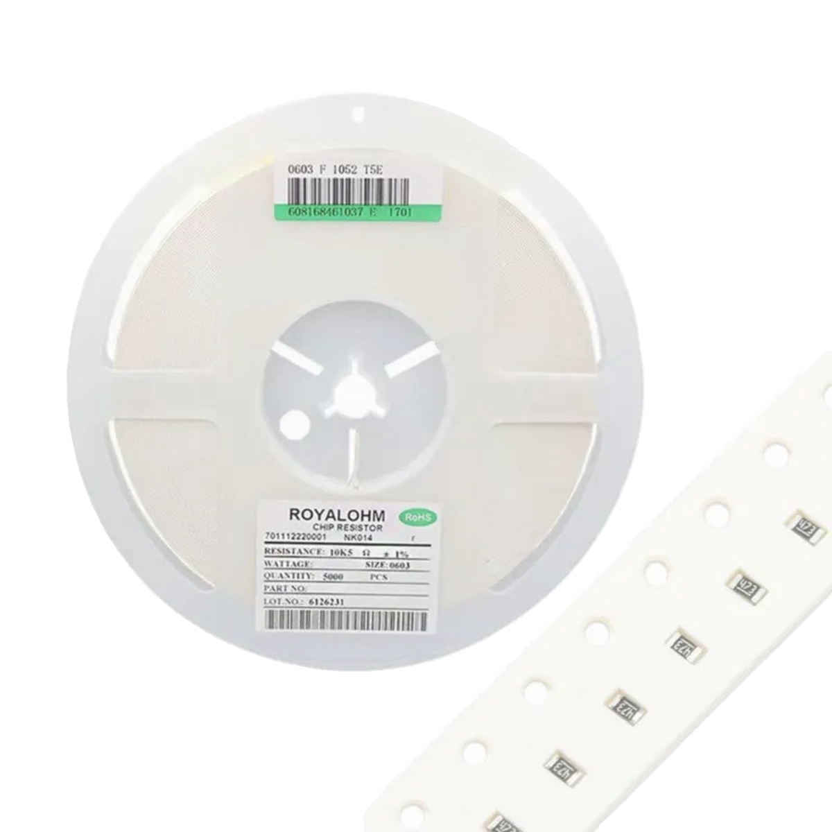 0603贴片电阻 120r 1%/5% 1.6x0.8mm (丝印:1200 121) 120欧姆