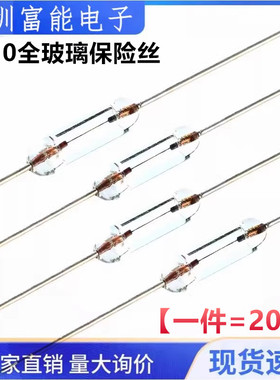 带引线脚3*10mm 250V 0.5A 1A 1.5A 2A 3A 5A 全玻璃保险丝玻封管