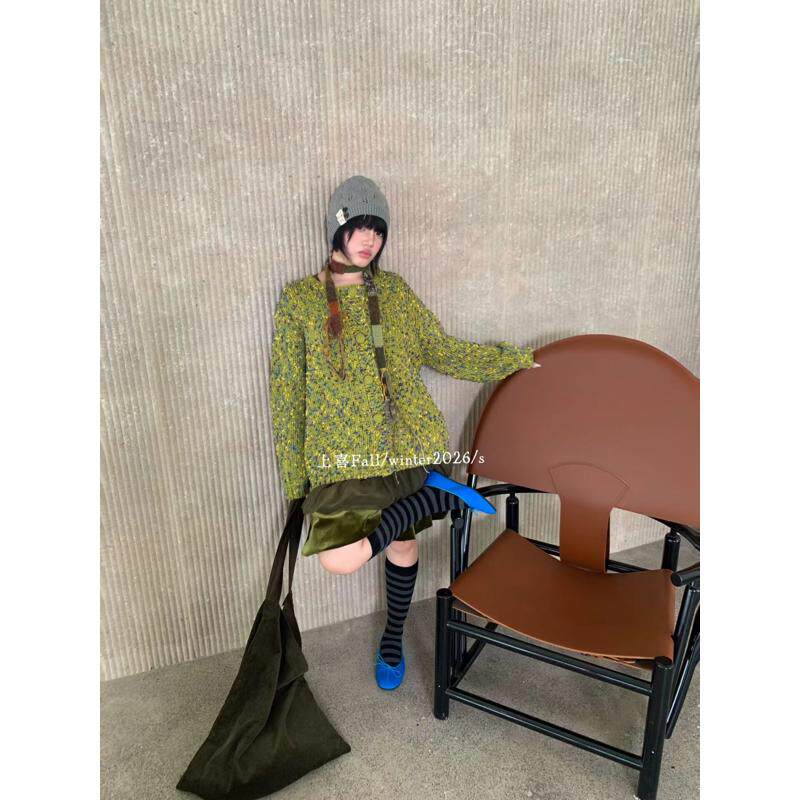 上喜秋冬款杂色毛衣针织衫大版20