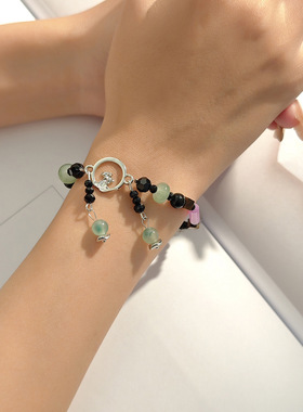 新中式兔子吊坠串珠流苏手链 国风轻奢高级感ins风个性气质手饰女