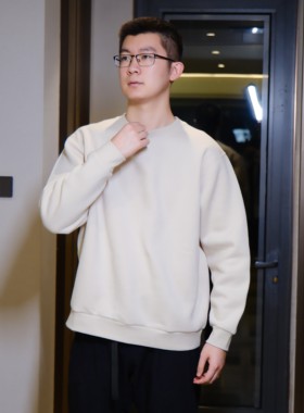 【ReMake】steady state 细腻软糯质感加绒圆领休闲长袖卫衣