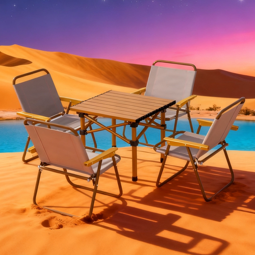 户外折叠桌椅套装碳钢便携式