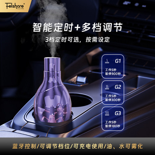 Felshare车载卧室客厅香薰机智能控制插电电池供电香薰机厂家直销