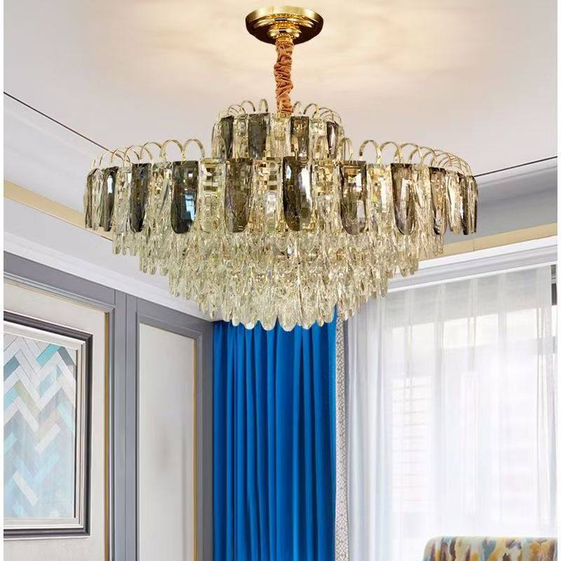 法式客厅餐厅水晶吊灯2025新款豪华酒店大厅轻奢简约现代卧室吊灯