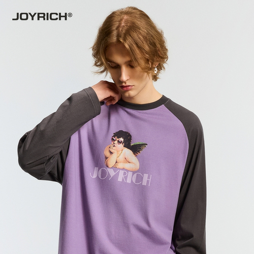 JOYRICH美式街头天使印花长袖T恤