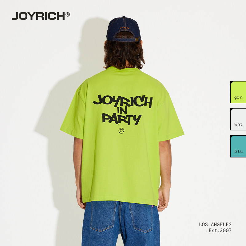 JOYRICH美式街头宽松涂鸦短袖T恤25春秋新款男女同款