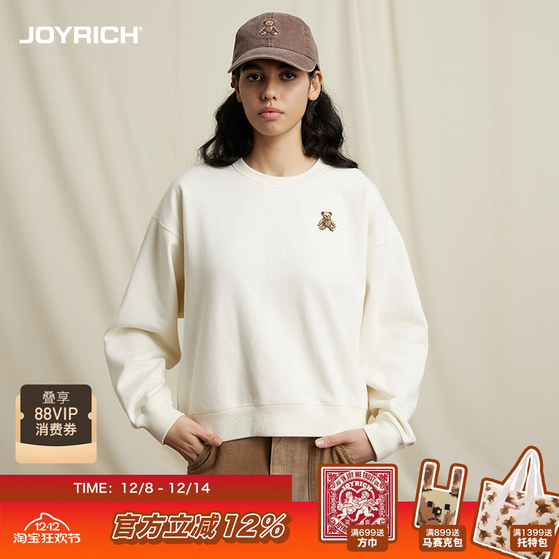 JOYRICH圆领刺绣卫衣男女