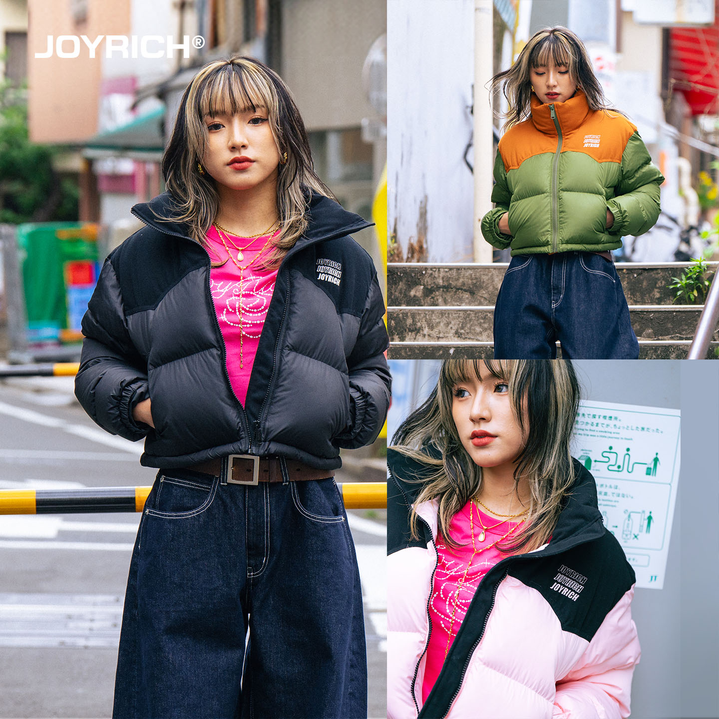 JOYRICH美式街头短款立领羽绒服