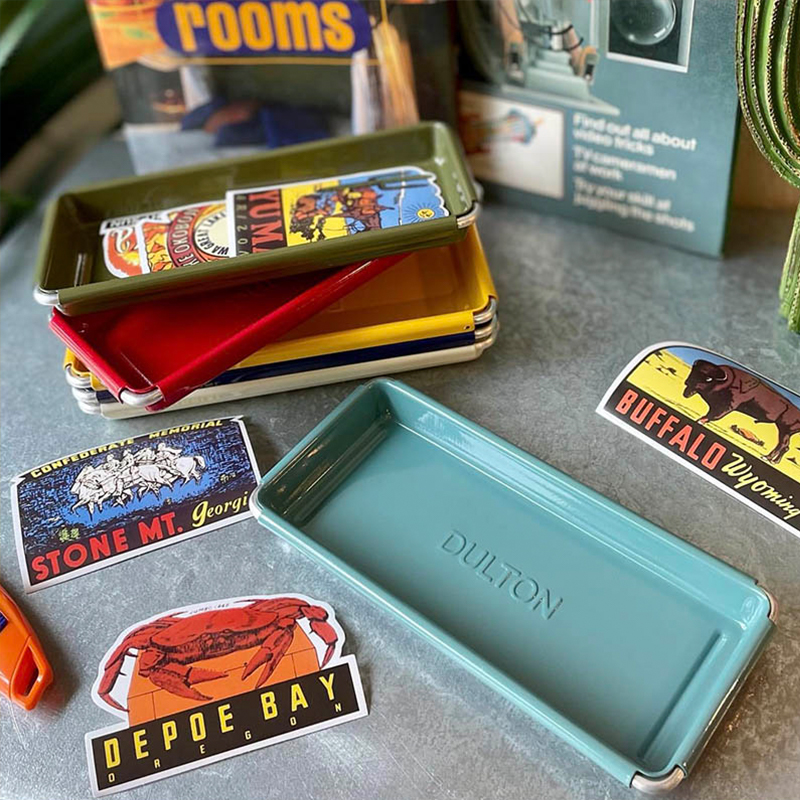 日本桌面托盘复古整理摆件文具