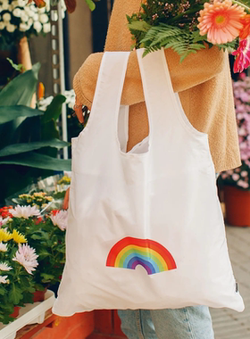 西班牙DOIY GO GREEN创意绿色环保便携购物袋手拎彩虹收纳袋轻便