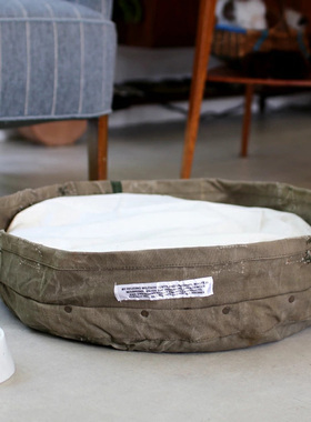 日本puebco 复古帐篷布宠物床罩狗窝外罩可拆卸易清洗换洗保护罩