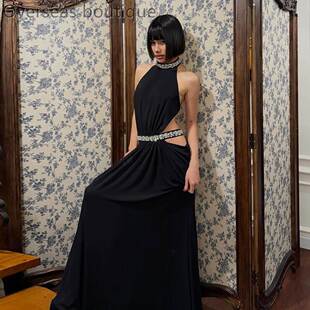 Dress backless long skirt鱼尾轻奢派对礼服连衣裙露背长裙辣妹