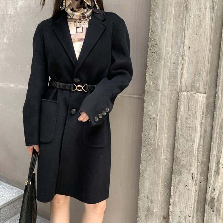 【LAMBO独家】澳毛全羊毛 双面手工长西服大衣（送皮松紧腰带）