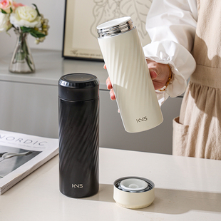 陶瓷内胆保温杯双层真空杯男女士高颜值礼品泡茶杯随身车载水杯子