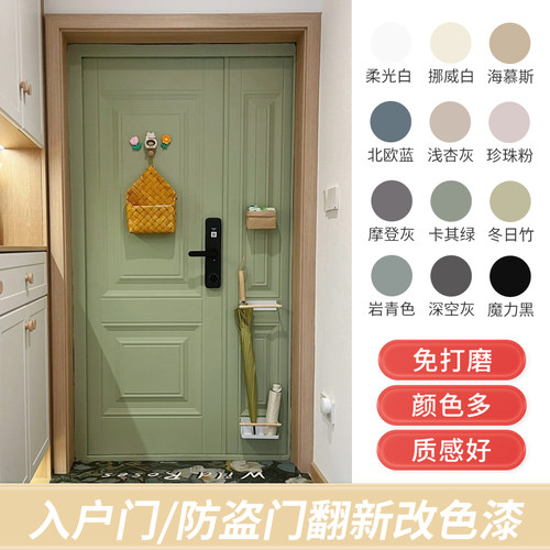 金属漆铁门+防盗门go