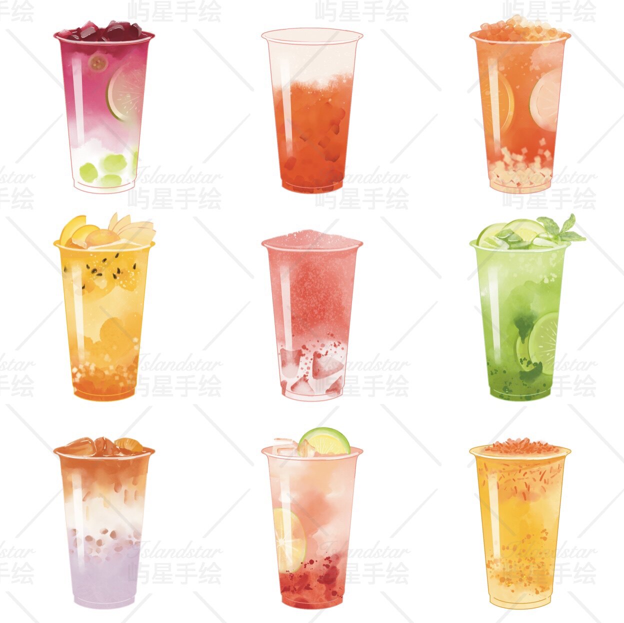 定制手绘/奶茶饮品/画奶茶/画食物/外卖图/画饮品图片