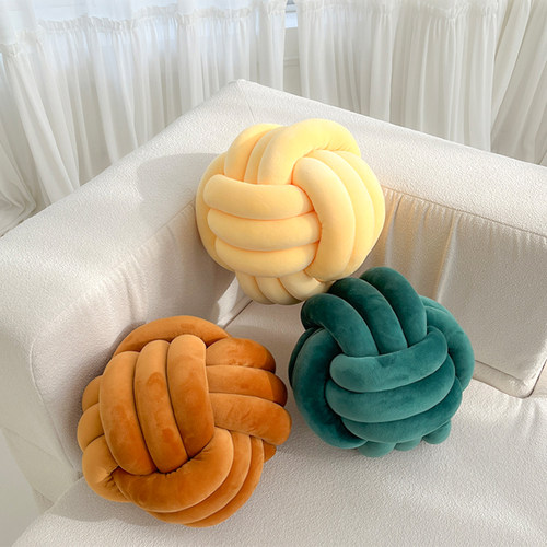 ins北欧风打结球抱枕靠枕