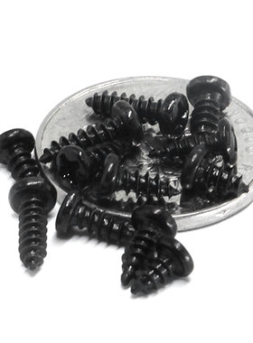 黑色PA圆头十字自攻螺丝微型盘头电子螺钉M1.5M1.6M1.7M2.3M2.6M3