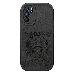 适用opporeno6新款手机壳男reno6pro十高级感0pp0保护套por镜头全包防摔opooreno尼卡路飞海贼王系列5档外壳