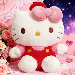 正版HelloKitty毛绒包挂件粉色公仔书包挂饰玩偶礼物生日礼物