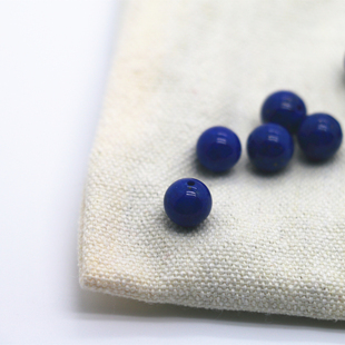 天然原矿青金石圆珠小孔散珠DIY配件配饰文玩手作手链手串隔珠