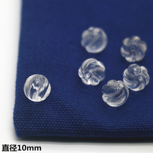 天然白水晶南瓜珠扭扭珠手串手链项链DIY配件配饰顶珠腰珠隔珠