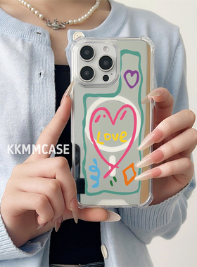 适用于苹果磁吸镜面手机壳iPhone16pro保护套小米14硬壳华为Mate60Pro+新款三星GalaxyS23Plus全包防摔创意