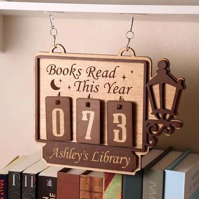 Personalized Books Read Tracker Books Read , Bookshelf Count