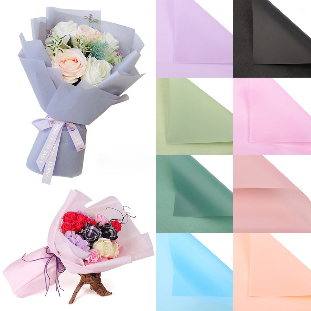 20pcs flowers  two-tone paper packaging gift wrapping neutra