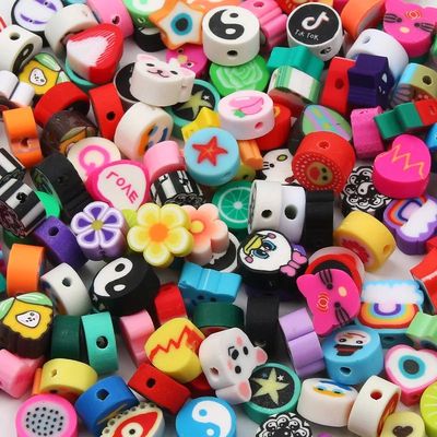 20/50/100pcs Mixed Polymer Clay Beads Various Clay Spacer Be