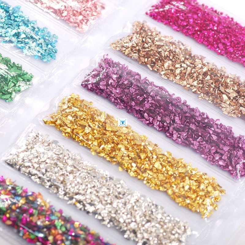 1 Set Broken Glass Stones Crystal UV Epoxy Resin Filler DIY