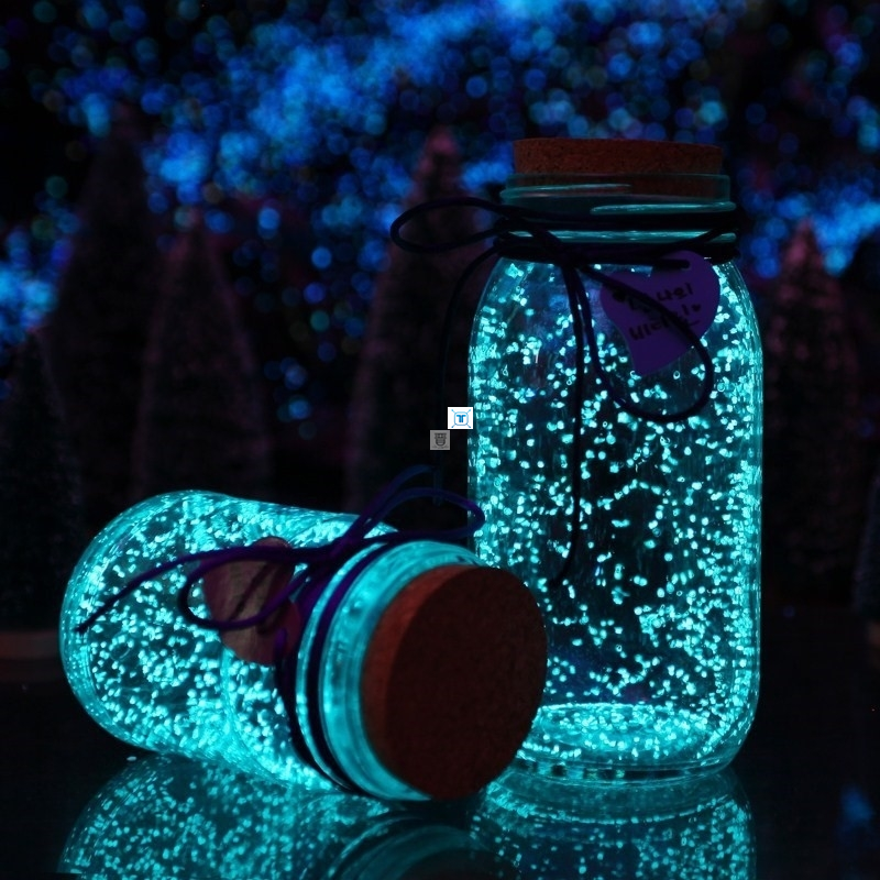 10g/bag Colorful light fluorescent powder luminous granules