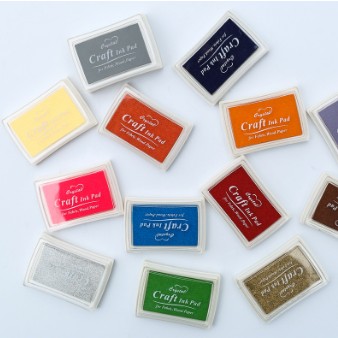 Black Ink Pad Inkpad Rubber Stamp Finger Print Craft Non-Tox