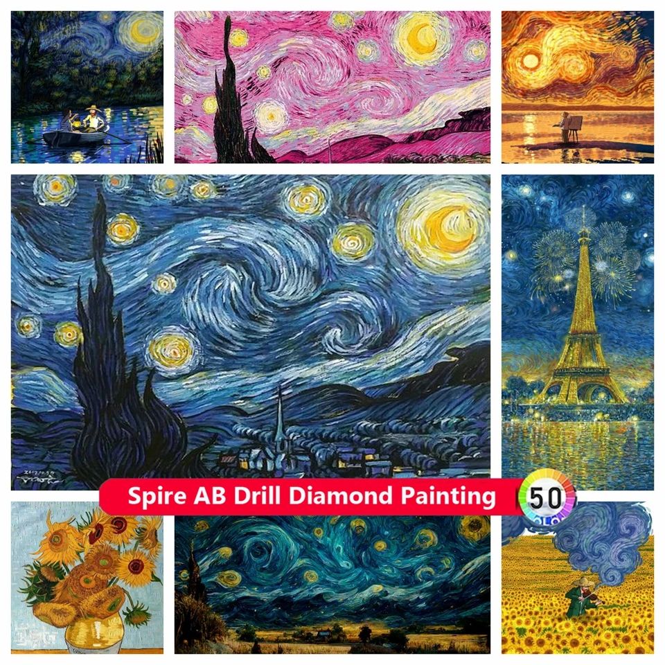 Vincent Van Gogh 5D AB Drills Diamond Painting Starry Night