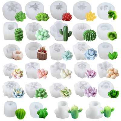 3D Silicone Candle Mold Cactus Scented Candle Forms Simulati