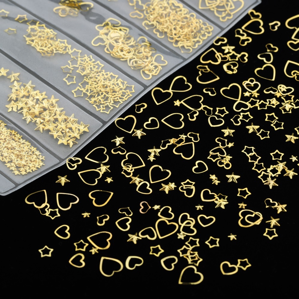 Mix Glit Metal Frame Gold Nail Art UV Epoxy Resin Molds