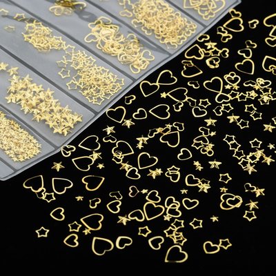 Mix Glit Metal Frame Gold Nail Art UV Epoxy Resin Molds
